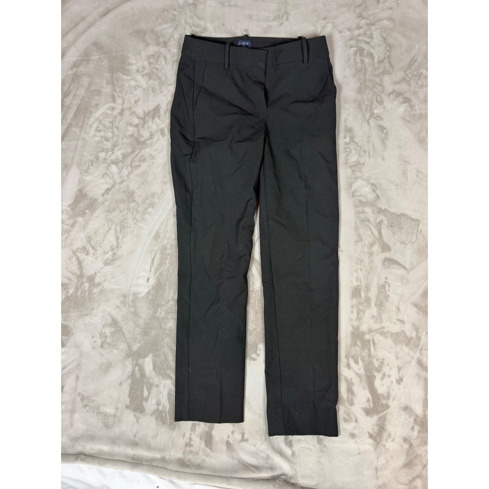 J.Crew Ruby Pant Black Slim Leg Trousers Size 2 Office Professional Workwear